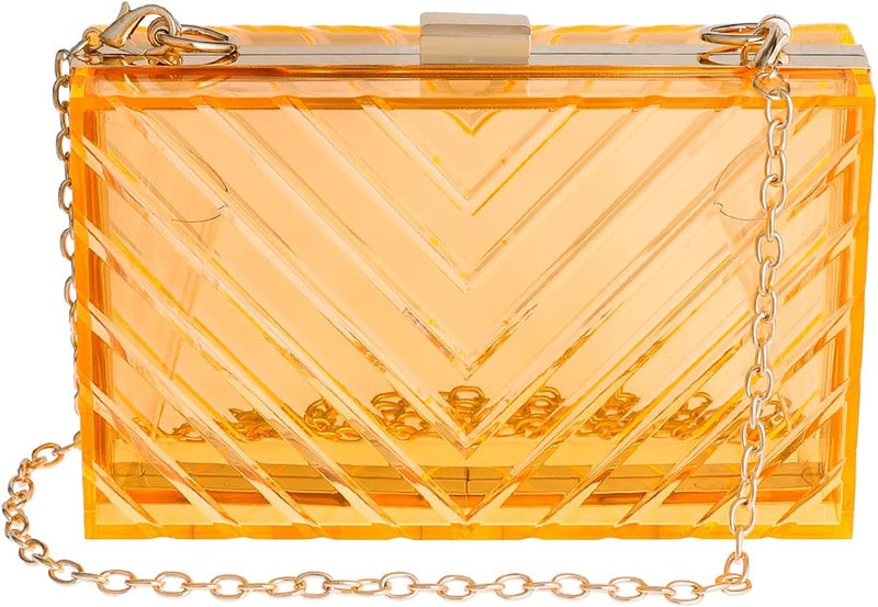 WJCD Clear Purses For Women Acrylic Clear Clutch Bag Stadium Approved - Image 1